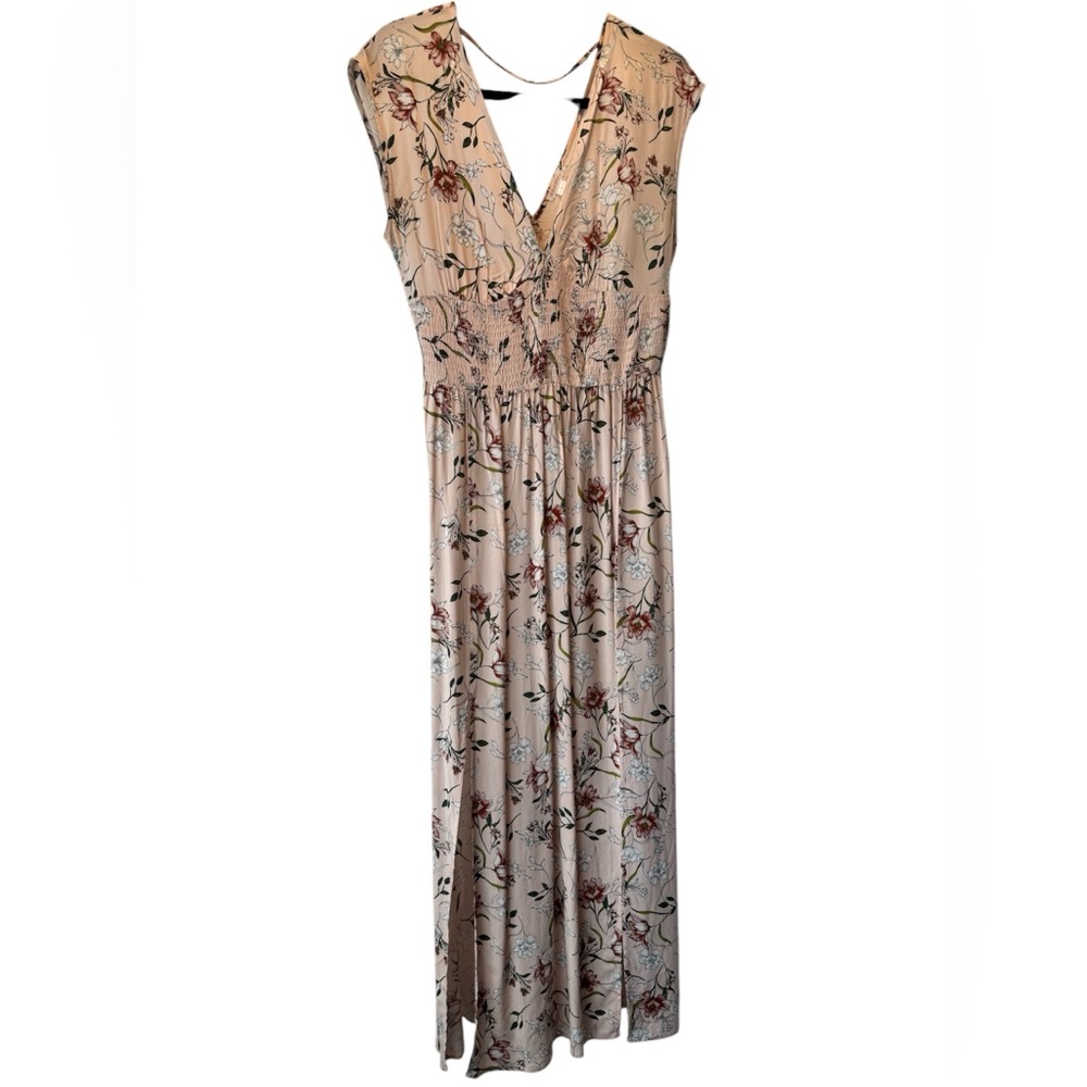 Xhilaration Women’s Floral Summer V Neck Dress Large